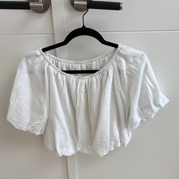 Tops - White Women's Off-Shoulder Top
